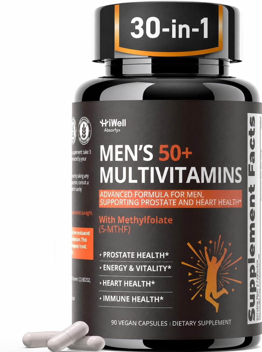 Flacon de multivitamines HiWell Absorfyx pour hommes 50+, 90 capsules