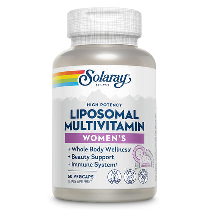 Flacon de multivitamines liposomales SOLARAY pour femmes, 60 VegCaps