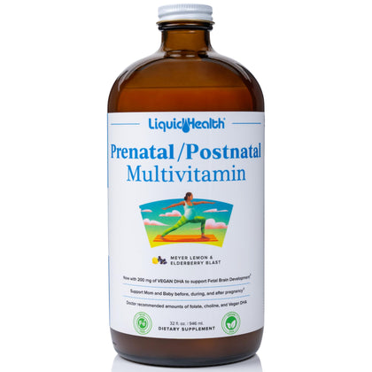 Flacon de multivitamines liquides prénatales/postnatales LIQUIDHEALTH 946 ml