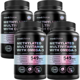Flacon de multivitamines MEDCHOICE 29-en-1 avec Oméga-3