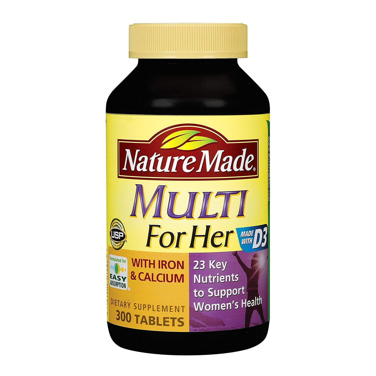 Flacon de Multivitamines pour Femmes Nature Made contenant 300 comprimés