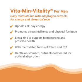 Flacon de Multivitamines pour Hommes PURE SYNERGY avec étiquette visible