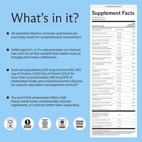 Flacon de multivitamines prénatales Needed. avec 30 capsules