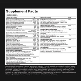Flacon de Multivitamines Primitive Scientific avec arrière-plan naturel