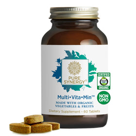 Flacon de multivitamines PURE SYNERGY 60 comprimés bio