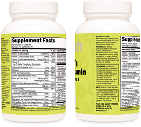 Flacon de multivitamines Wellah ouvert avec capsules visibles