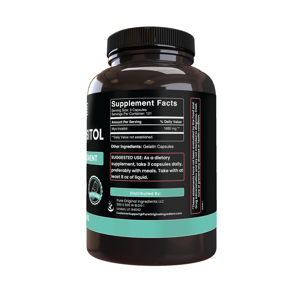 Flacon de Myo-Inositol avec 365 capsules