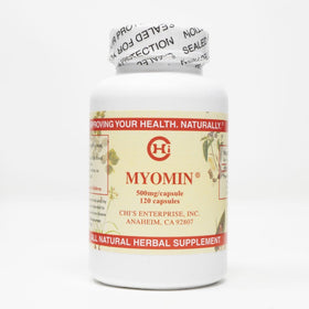 Flacon de Myomin de Chi's Enterprise contenant 120 capsules de 500mg