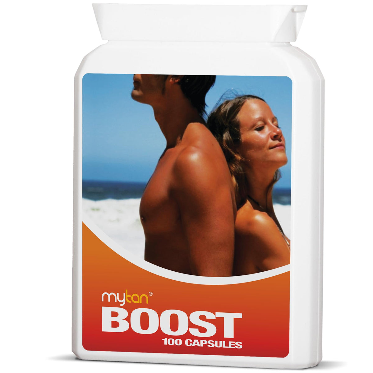 Flacon de MyTan Compléments Alimentaires Bronzage 100 Capsules vue de face