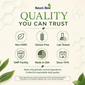 Flacon de NAC Nature's Blend ouvert avec capsules visibles