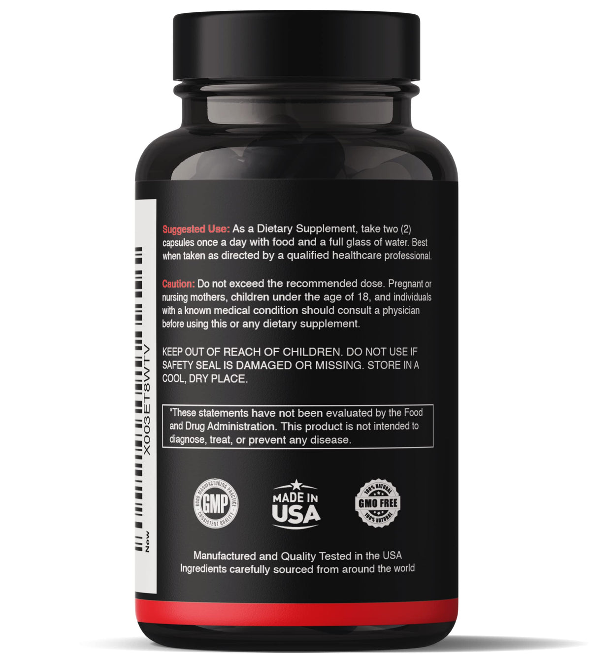 Flacon de Natgrown Maca Noire et Ginseng Panax avec étiquette
