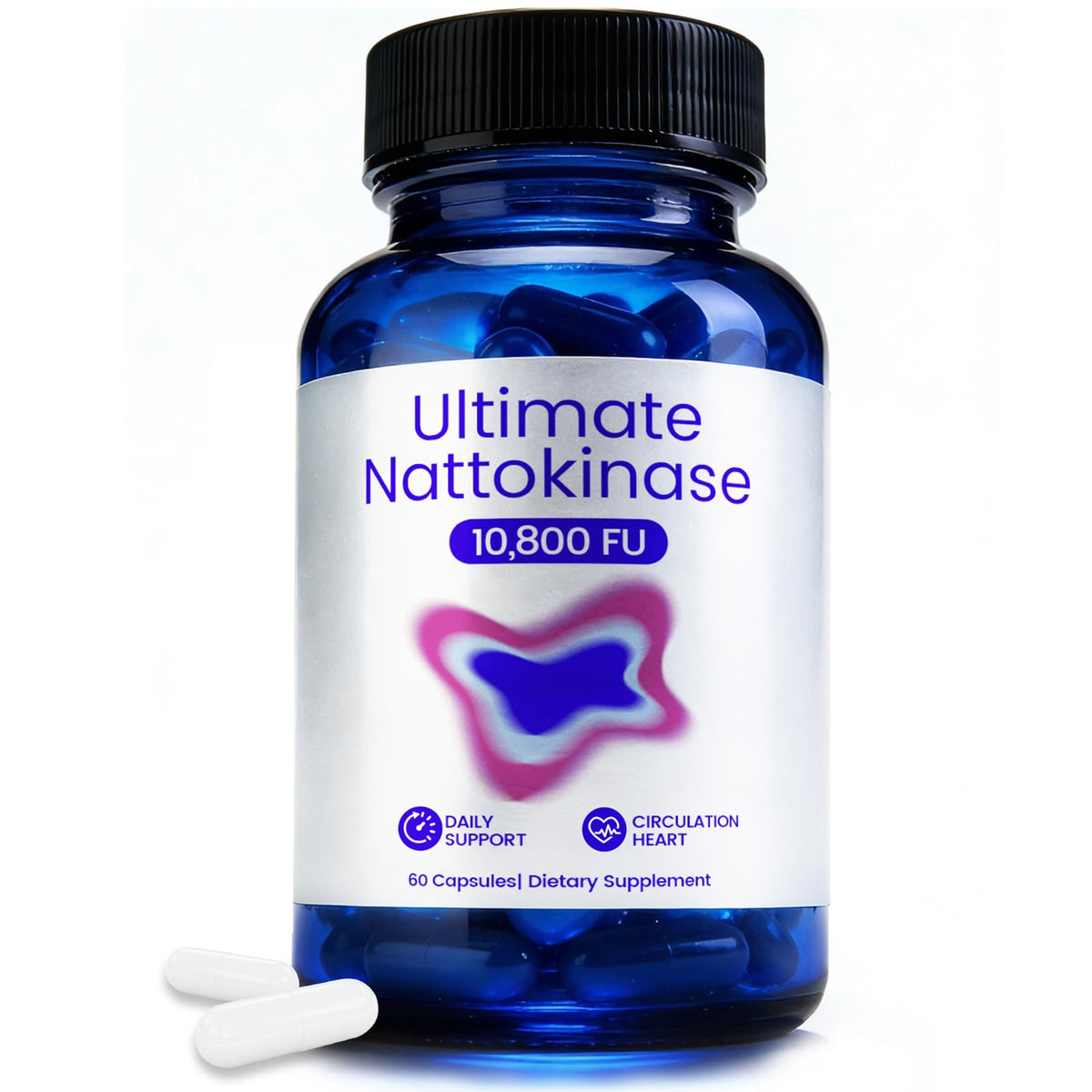 Flacon de Nattokinase 10 800 FU zdiwond avec 60 capsules