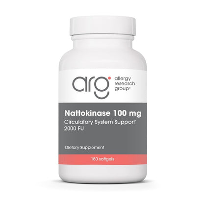 Flacon de Nattokinase 100 mg Allergy Research Group vue avant