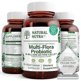 Flacon de Natural Nutra Probiotique 60 Capsules vue avant