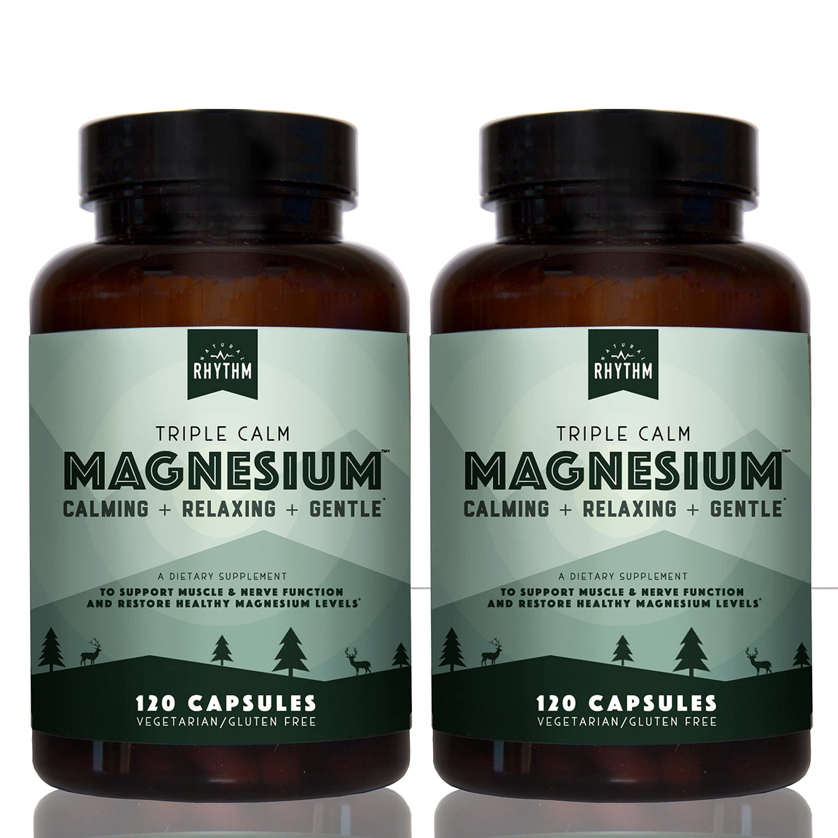 Flacon de Natural Rhythm Triple Calm Magnesium 150 mg vue de face