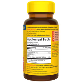 Flacon de Nature Made Choline sur une table