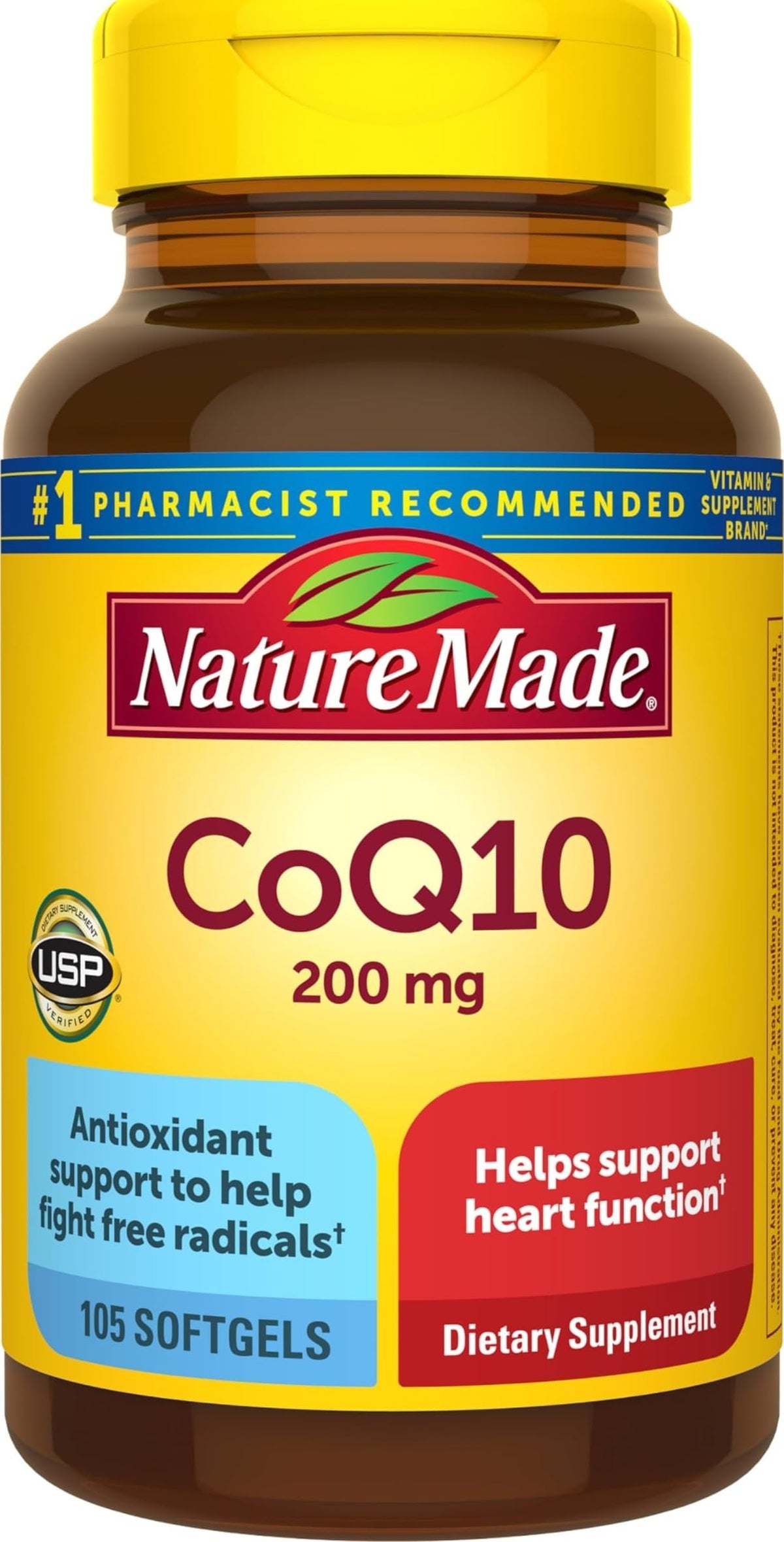 Flacon de Nature Made CoQ10 200mg avec 105 gélules