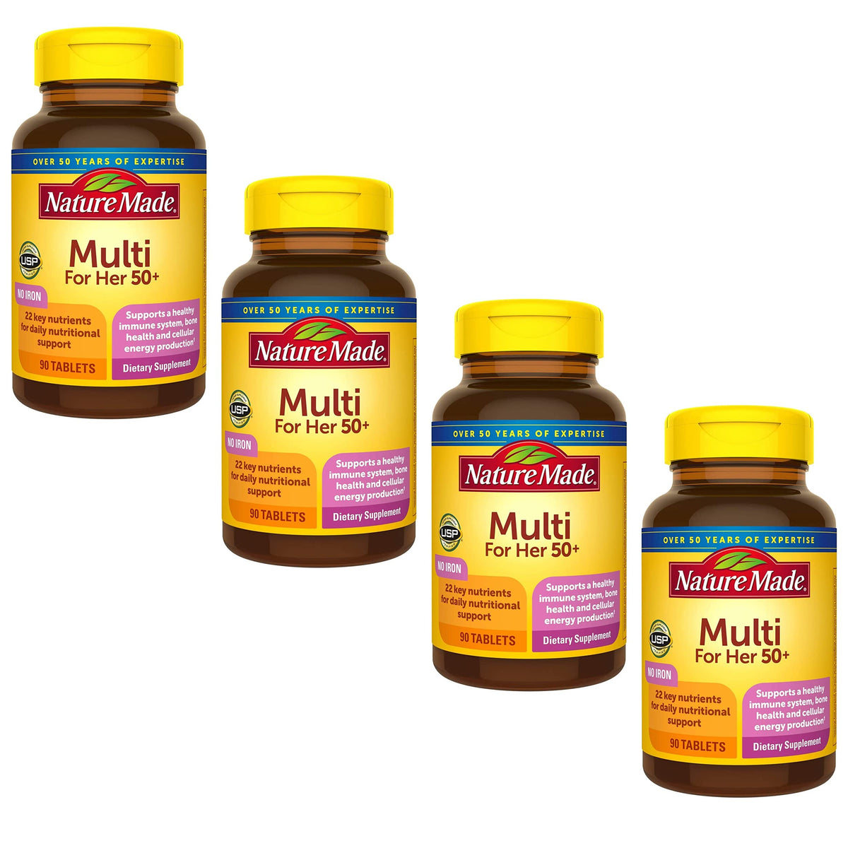 Flacon de Nature Made Multi pour Femme 50+, 90 comprimés