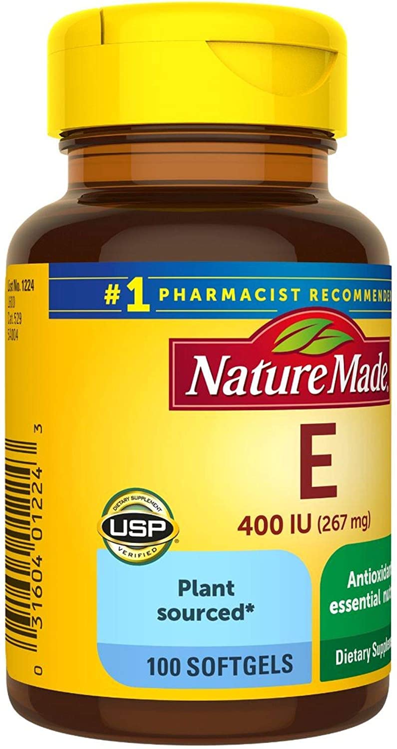 Flacon de Nature Made Vitamine E 400 IU 100 gélules