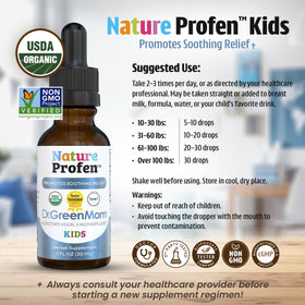 Flacon de Nature Profen Dr. Green Mom sur une table en bois