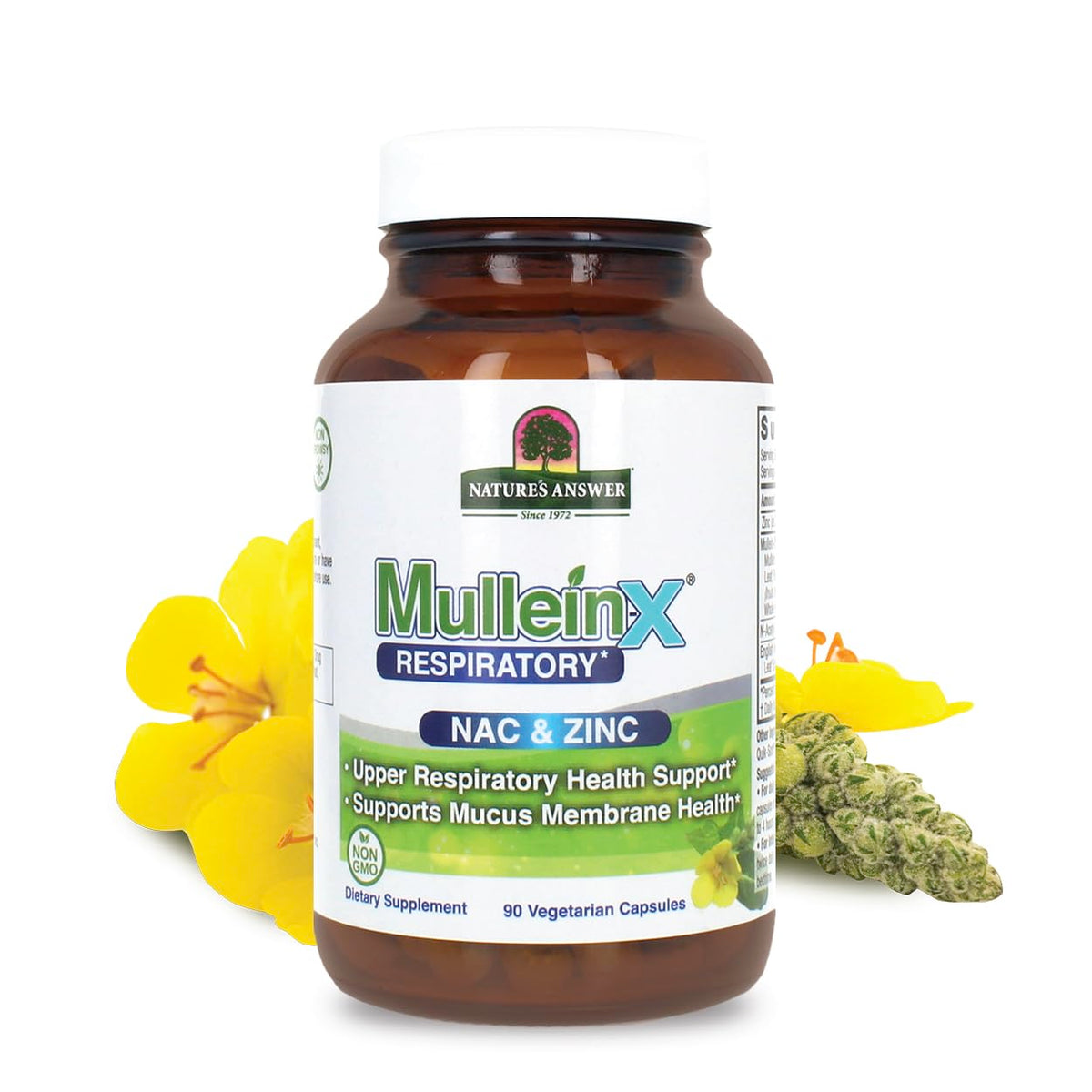 Flacon de Nature's Answer MulleinX® 90 capsules végétales