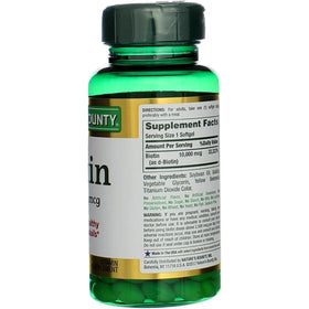 Flacon de Nature's Bounty Biotine 10 000 mcg avec couvercle