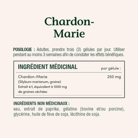 Flacon de Nature's Bounty Chardon-Marie ouvert avec des gélules