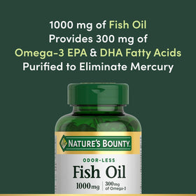 Flacon de Nature's Bounty Huile de Poisson Omega-3 ouvert