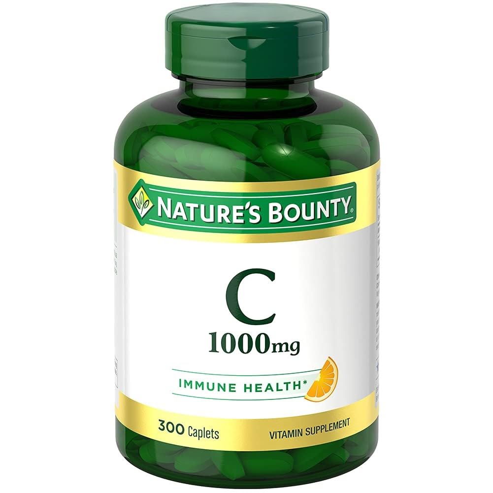 Flacon de Nature's Bounty Vitamine C 1000mg 300 gélules végétariennes vue de face