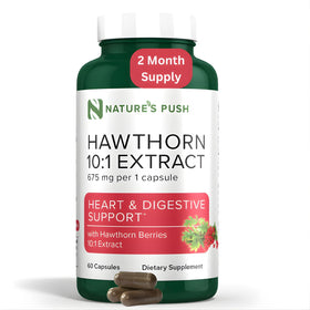 Flacon de Nature's Push Complément Alimentaire Baies d'Aubépine 675mg