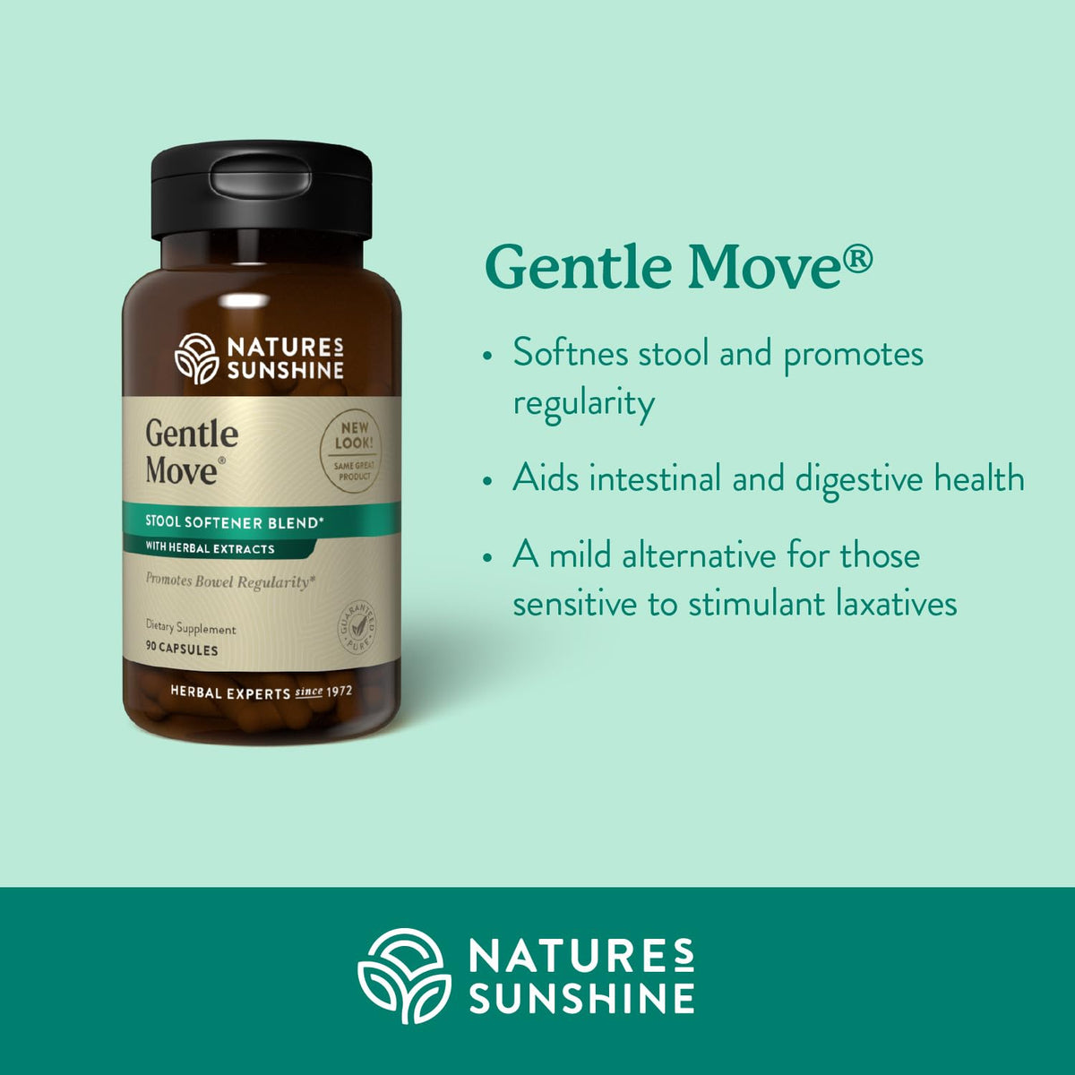 Flacon de Nature's Sunshine Gentle Move avec capsules