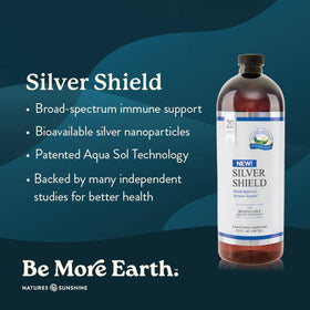 Flacon de Nature's Sunshine Silver Shield avec étiquette