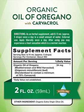 Flacon de Nature's Truth Huile d'Origan Bio avec goutte