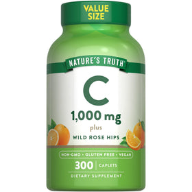 Flacon de Nature's Truth Vitamine C 1000mg 300 comprimés vue de face