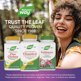 Flacon de Nature's Way Vitamine C 1000 mg sur une surface claire