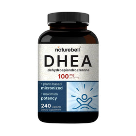 Flacon de NatureBell DHEA 100mg contenant 240 capsules