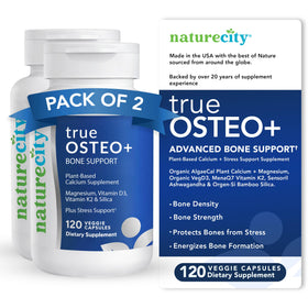Flacon de NatureCity True-Osteo Plus 240 capsules végétales