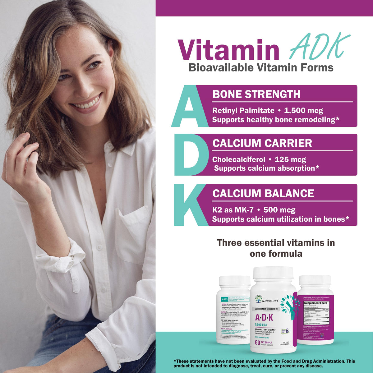 Flacon de NatureGenX ADK10 avec capsules à l'intérieur