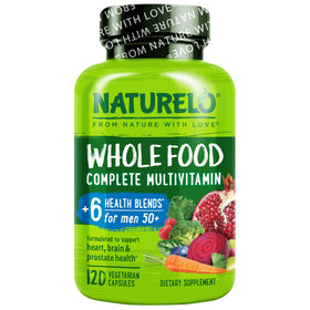 Flacon de NATURELO Multivitamines pour Hommes 50+ 120 Capsules