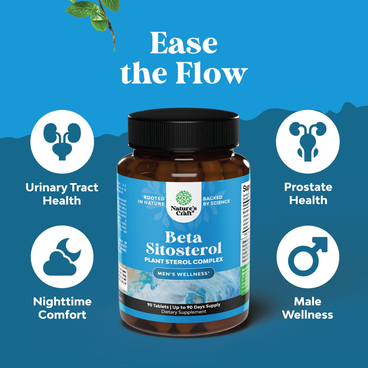 Flacon de Natures Craft Beta Sitosterol avec étiquette