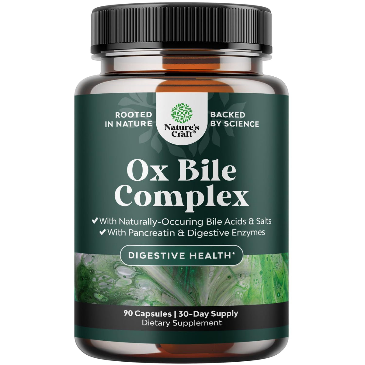 Flacon de Natures Craft Compléments Alimentaires Multi-Enzymes 90 Capsules