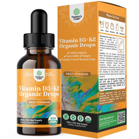 Flacon de Natures Craft Gouttes de Vitamine D3 K2 2000 IU 60ml