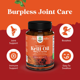 Flacon de Natures Craft Huile de Krill avec capsules visibles