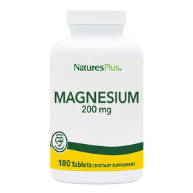 Flacon de NaturesPlus Magnésium 200 mg, 180 comprimés végétariens
