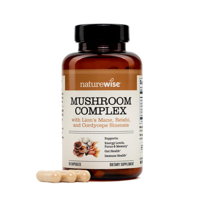 Flacon de NatureWise Complexe de Champignons 90 capsules
