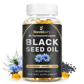 Flacon de Navobary Huile de Nigelle 500mg contenant 300 gélules