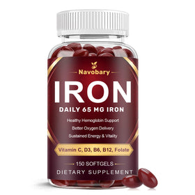 Flacon de Navobary Multivitamine 8-en-1 avec Fer Bisglycinate 65mg