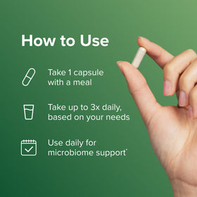 Flacon de nbpure Poobiotics ouvert avec capsules visibles