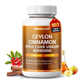 Flacon de NESSARIT Complément Alimentaire Cannelle Ceylan 180 Capsules