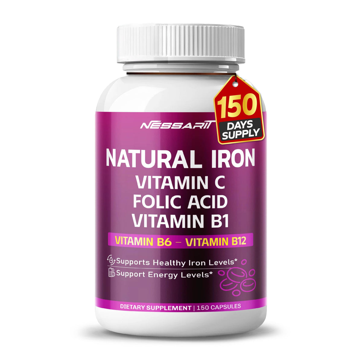 Flacon de NESSARIT Complément Alimentaire Fer 150 capsules